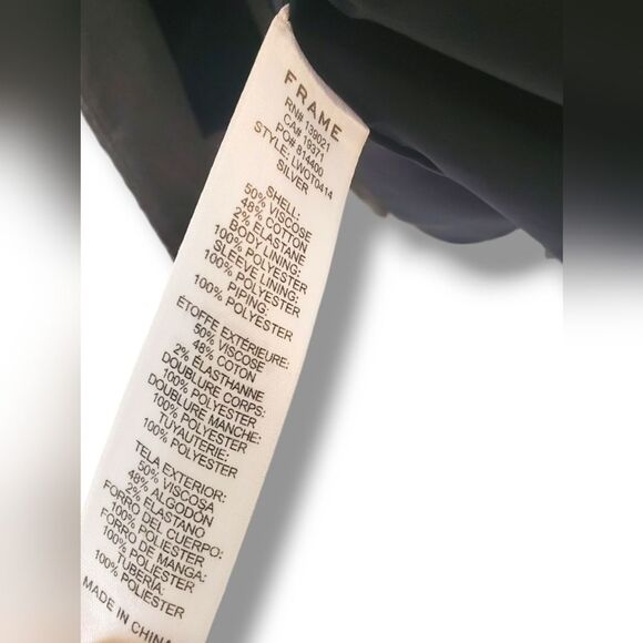 NWT FRAME Classic Blazer in Grey Velvet Sz 4 - Picture 13 of 16